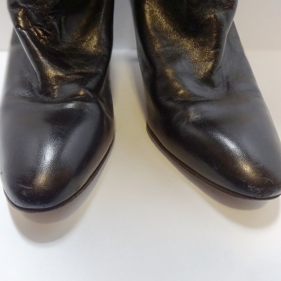 NEIMAN MARCUS Black High Heeled Boots Size 9 - Picture 2 of 8